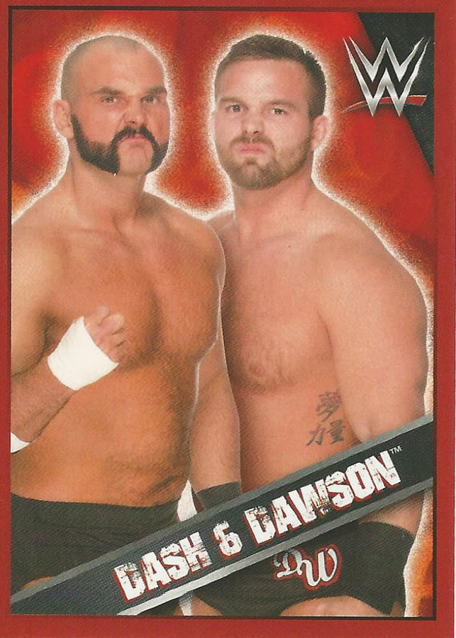 WWE Topps Then Now Forever 2016 Stickers Dash and Dawson FTR #180
