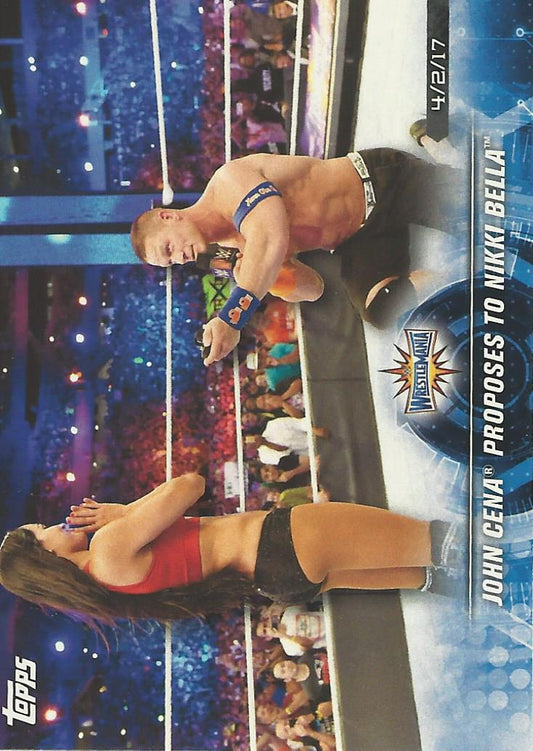 WWE Topps Road to Wrestlemania 2018 John Cena and Nikki Bella #80