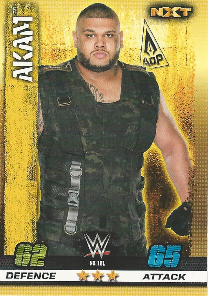 WWE Topps Slam Attax 10th Edition 2017 NXT Akam #181