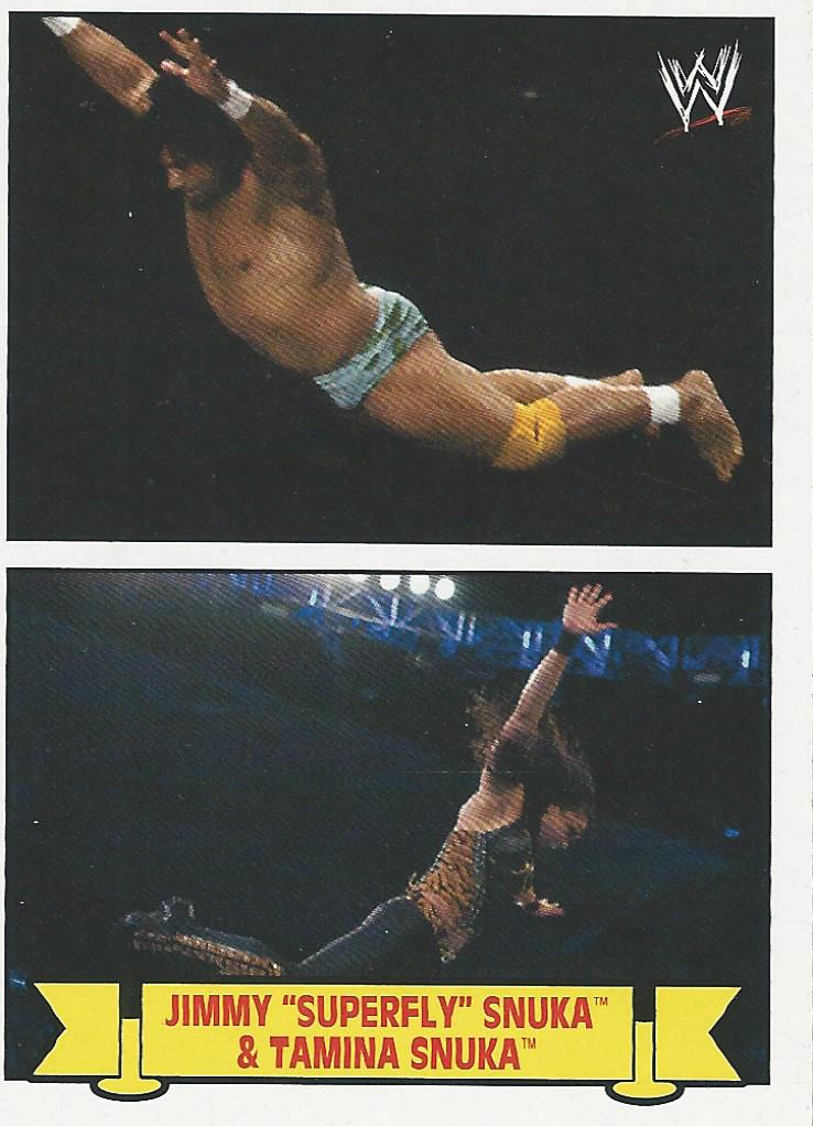 WWE Topps Heritage 2012 Family History Jimmy and Tamina Snuka 3 of 10 trading card PW Catalog
