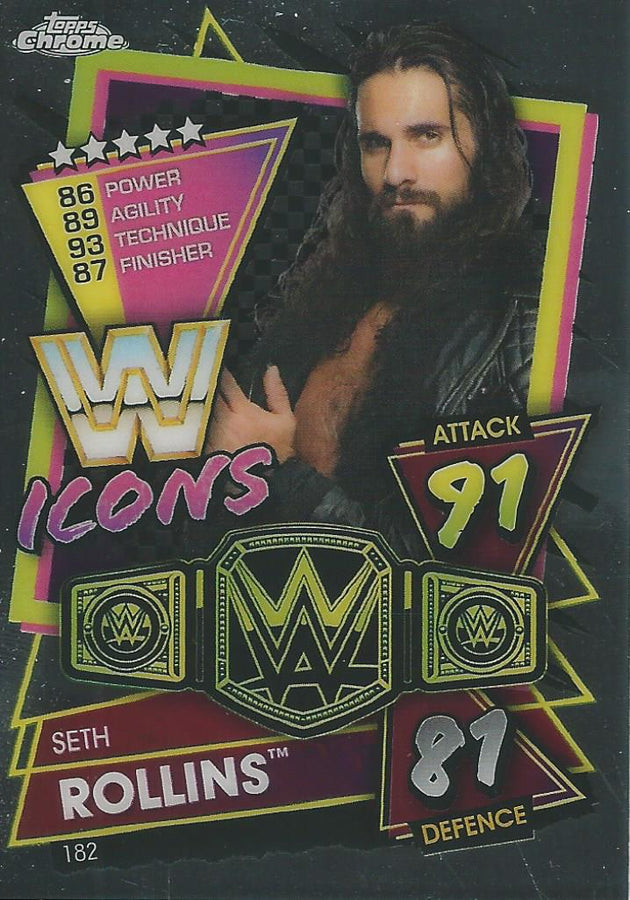 WWE Topps Slam Attax Chrome 2021 Seth Rollins #182