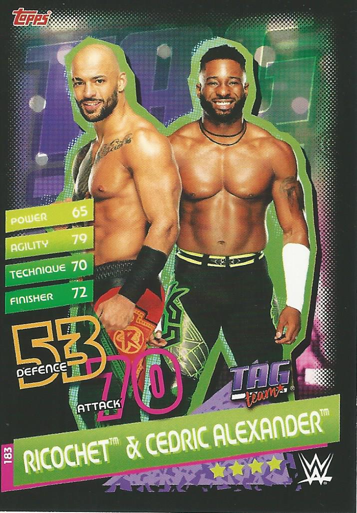 WWE Topps Slam Attax Reloaded 2020 Ricochet & Cedric Alexander #183