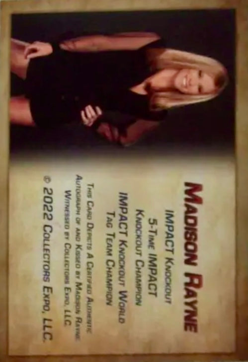 Madison Rayne trading card PW Catalog