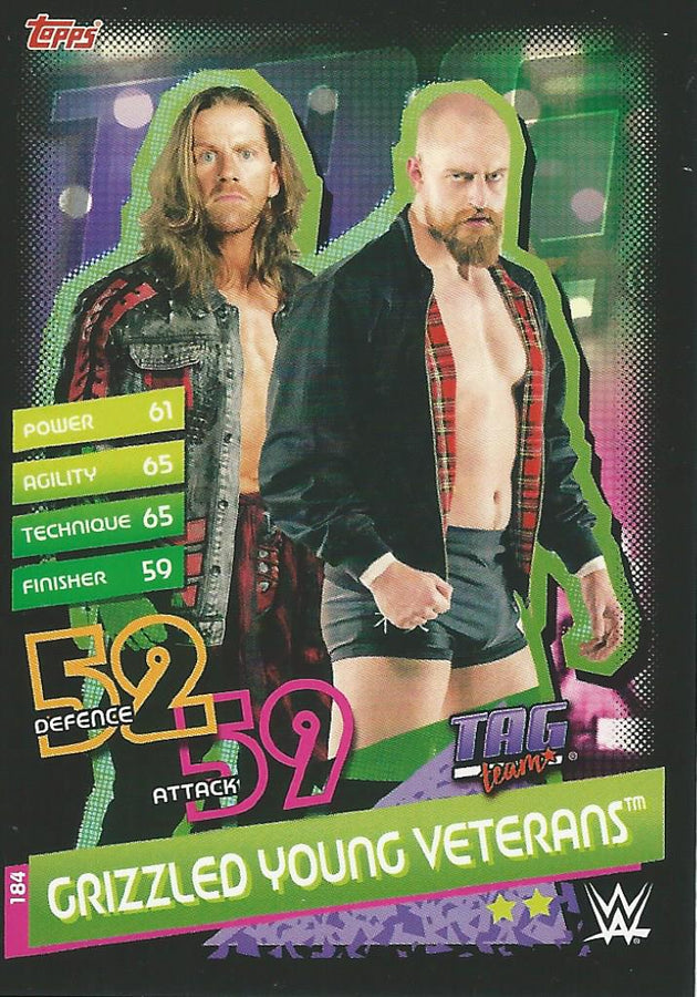 WWE Topps Slam Attax Reloaded 2020 Grizzled Young Veterans #184
