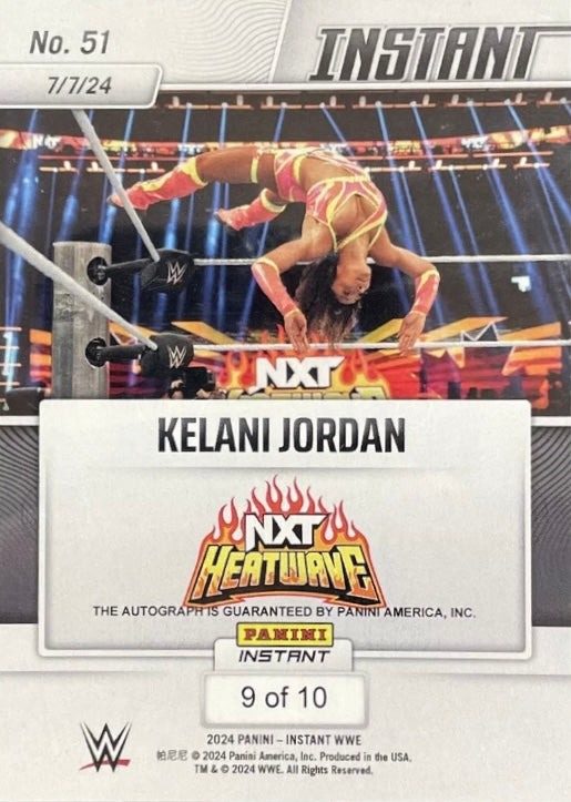 Kelani Jordan – Kelani Jordan Retains the NXT Women’s North American Championship trading card PW Catalog