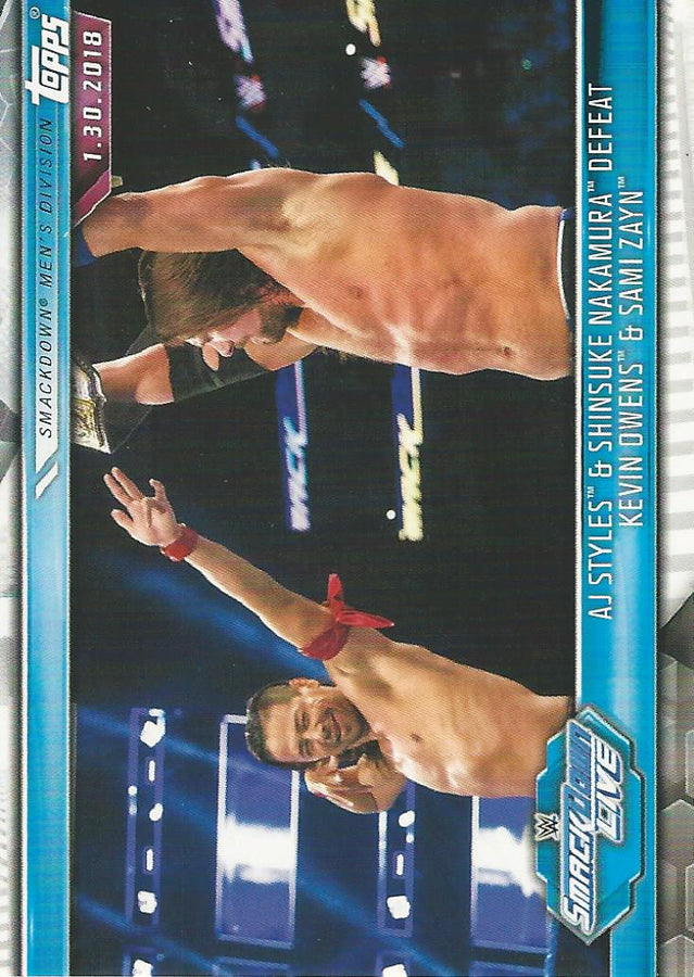 WWE Topps Champions 2019 AJ Styles and Shinsuke Nakamura #86