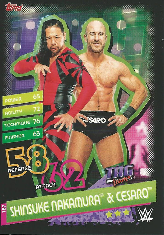 WWE Topps Slam Attax Reloaded 2020 Shinsuke Nakamura & Cesaro #187