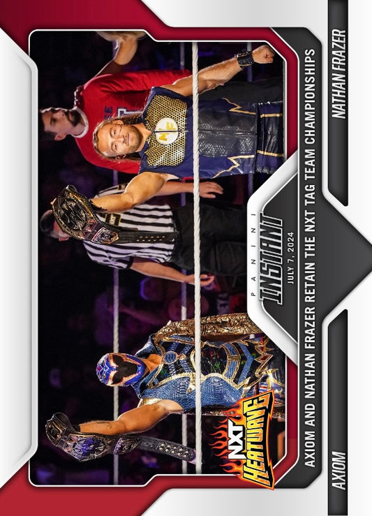 Axiom / Nathan Frazer – Axiom and Nathan Frazer Retain the NXT TAG Team Championships trading card PW Catalog