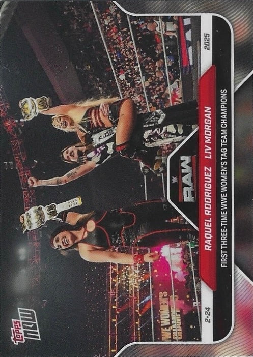 Raquel Rodriguez / LIV Morgan First Three-Time WWE Women’s TAG Team Champions trading card PW Catalog