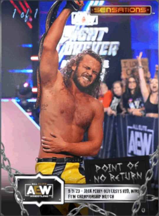8/9/23 – Jack Perry – Jack Perry Outlasts RVD, Wins FTW Championship Match trading card PW Catalog