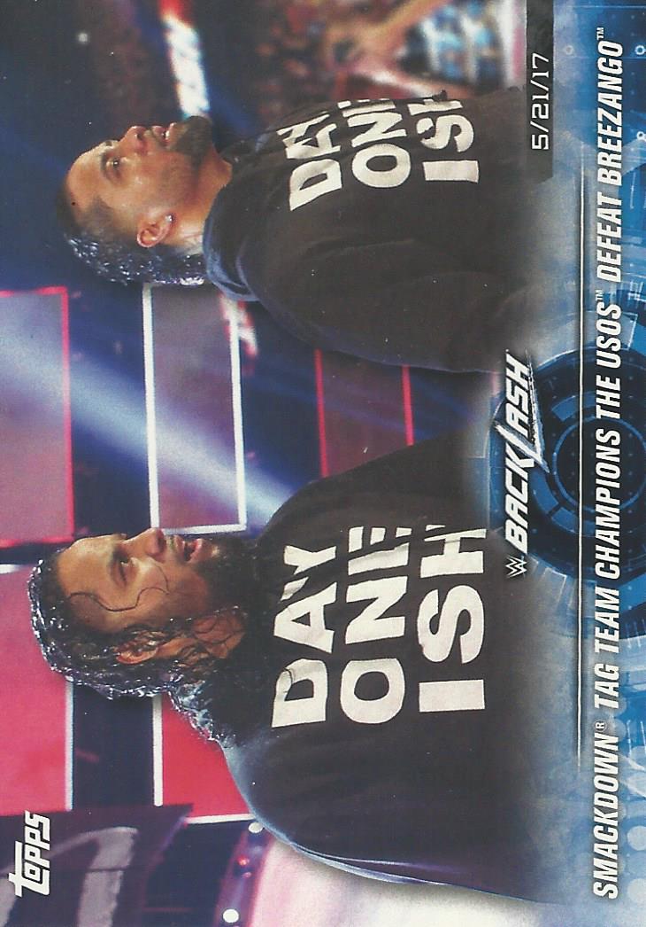 WWE Topps Road to Wrestlemania 2018 The Usos #88