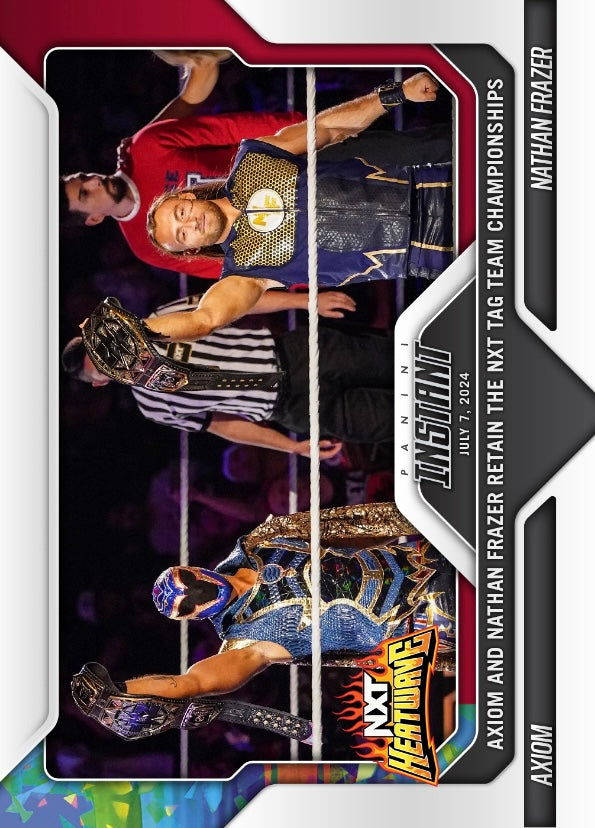 Axiom / Nathan Frazer – Axiom and Nathan Frazer Retain the NXT TAG Team Championships trading card PW Catalog