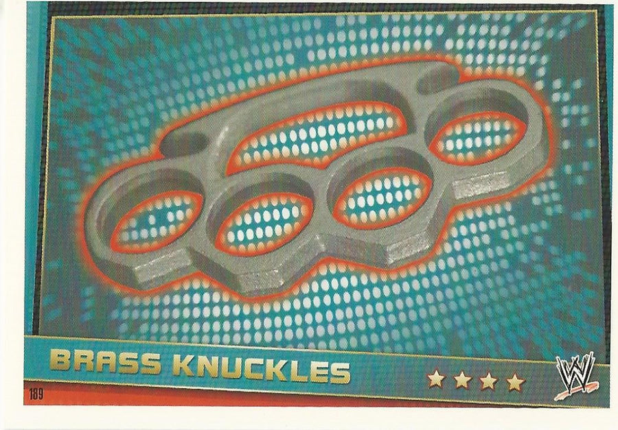 WWE Topps Slam Attax Rebellion 2012 Brass Knuckles #189
