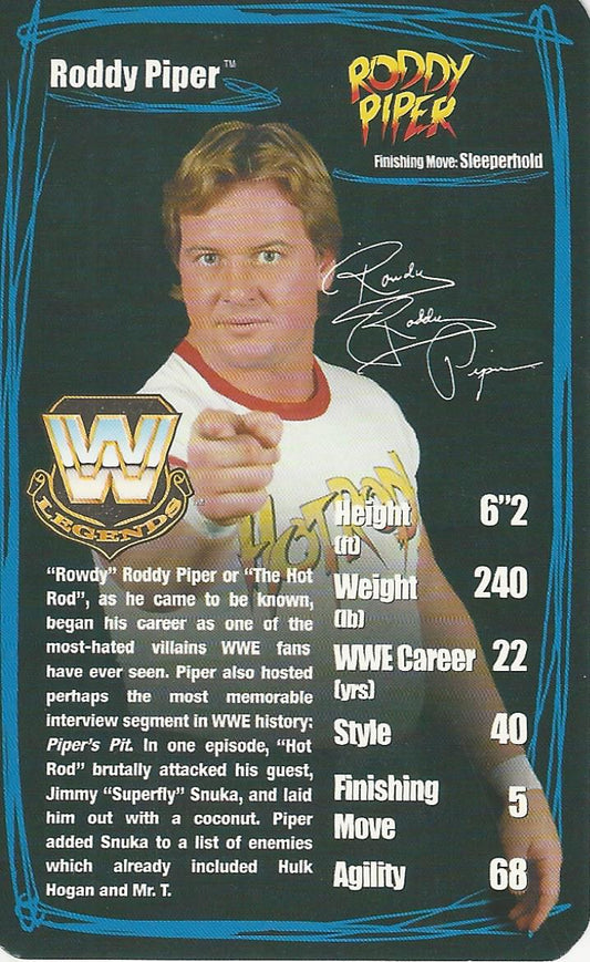WWE Top Trumps 2006 Superstars 2 Roddy Piper trading card PW Catalog