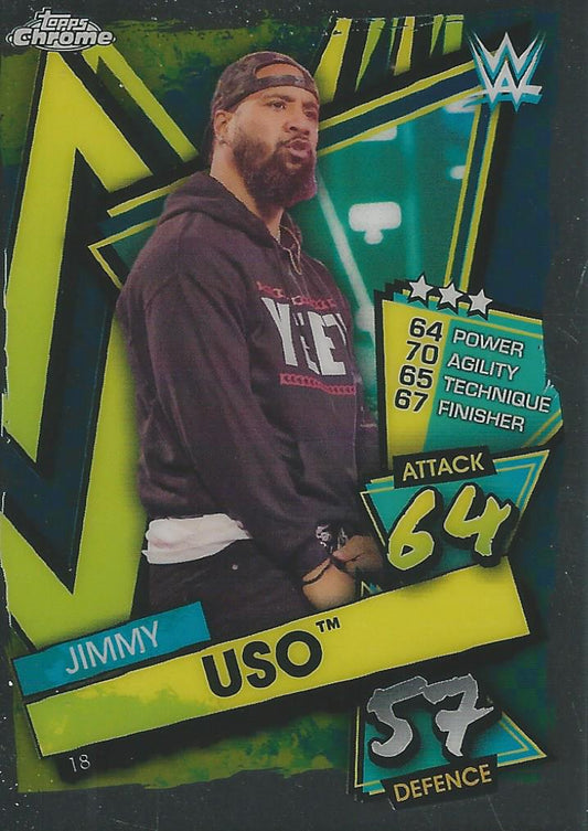 WWE Topps Slam Attax Chrome 2021 Jimmy Uso #18