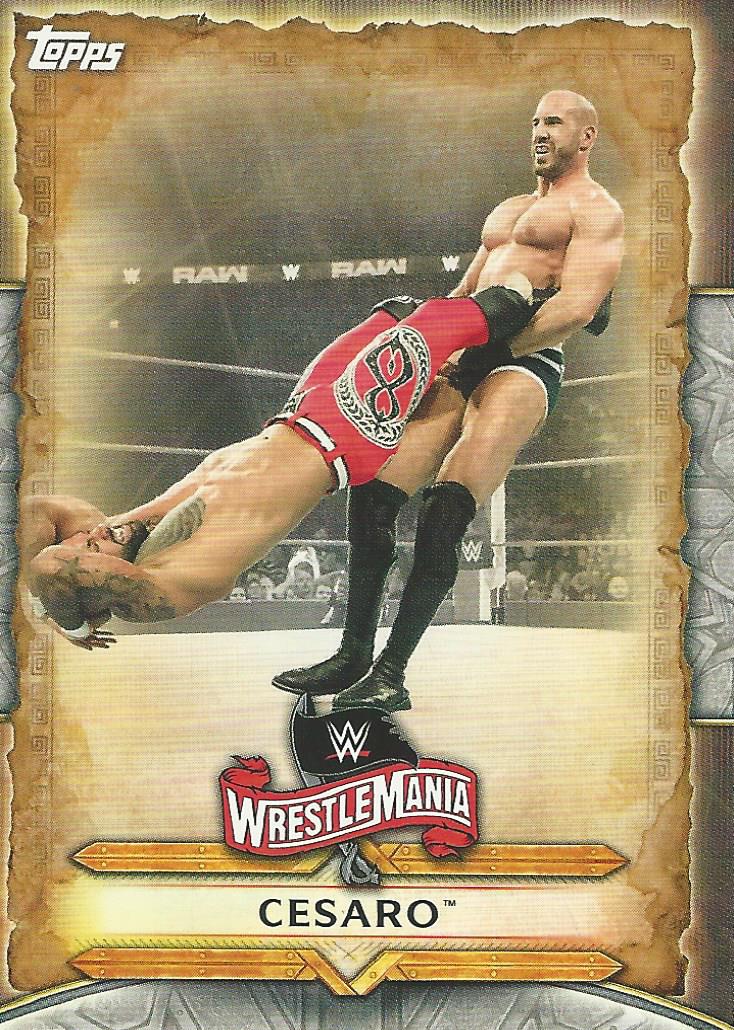 WWE Topps Road to Wrestlemania 2020 Cesaro WM-18 trading card PW Catalog