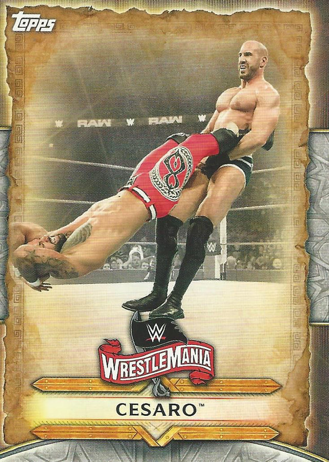 WWE Topps Road to Wrestlemania 2020 Cesaro WM-18 trading card PW Catalog