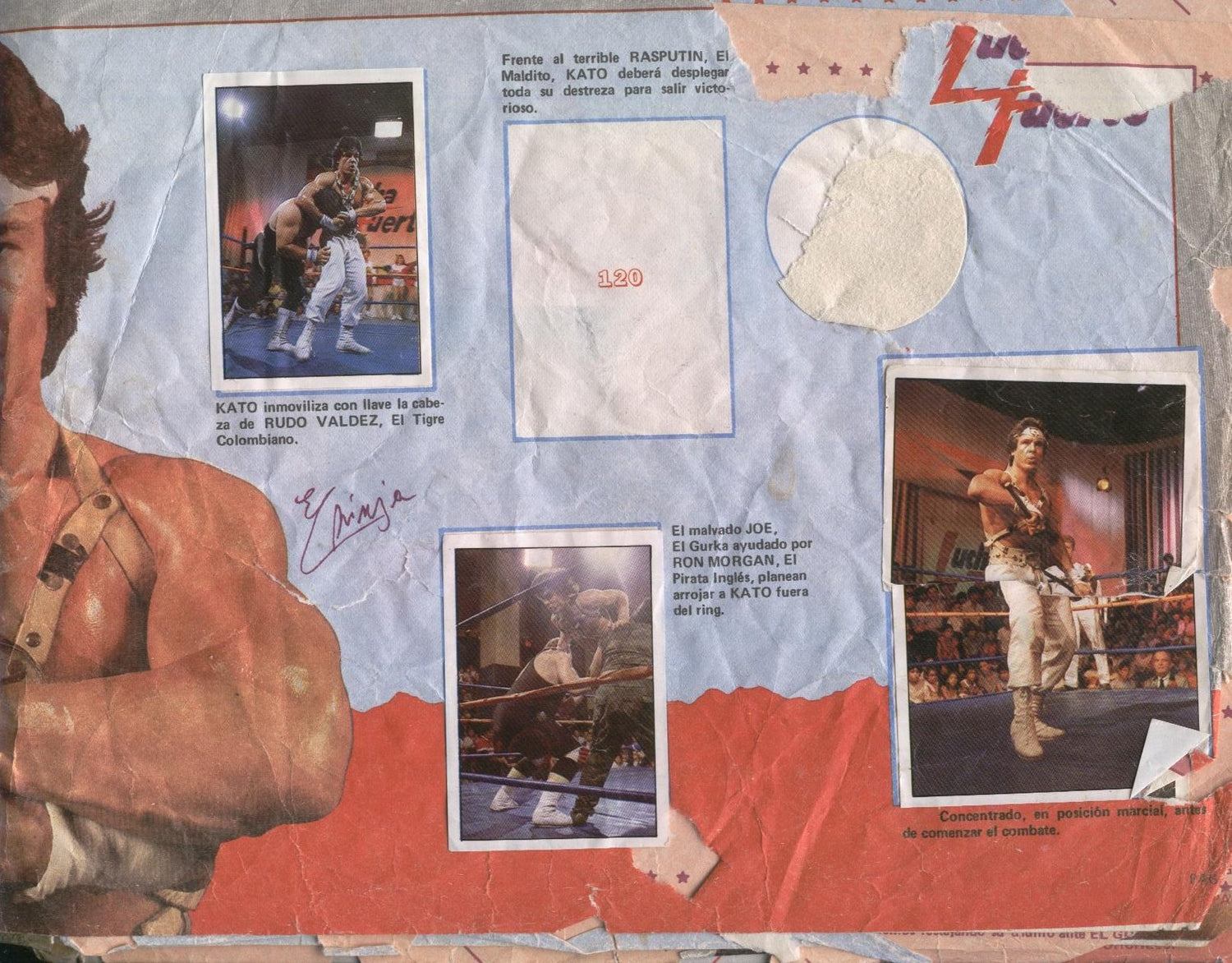 Lucha Fuerte Stickers Album From Argentina 1988 Stickers Album PW Catalog