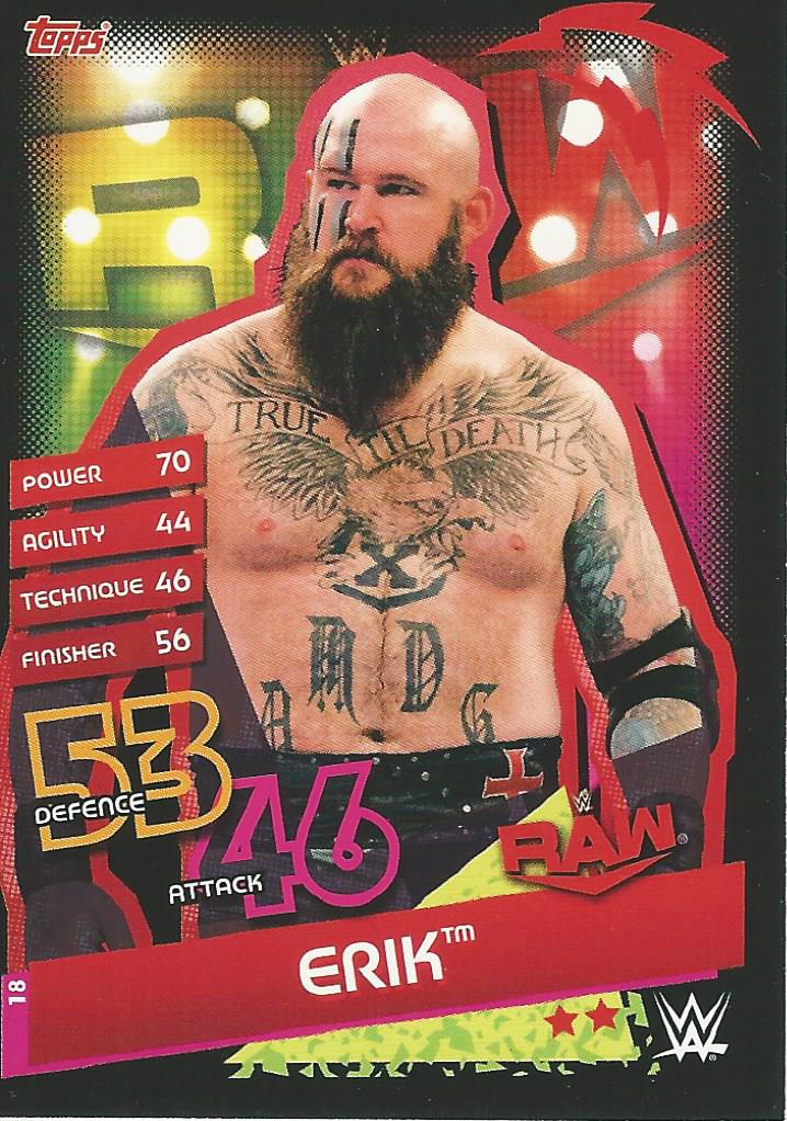 WWE Topps Slam Attax Reloaded 2020 Erik #18