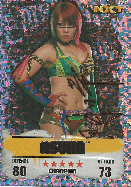 WWE Topps Slam Attax Takeover 2016 Asuka Red Champion #18