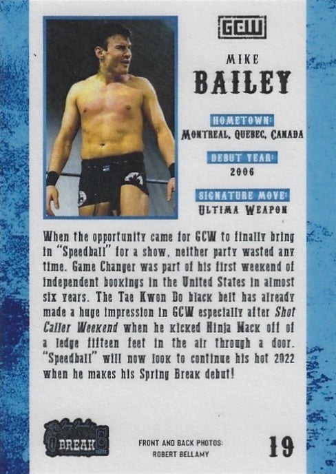 “Speeball” Mike Bailey trading card PW Catalog