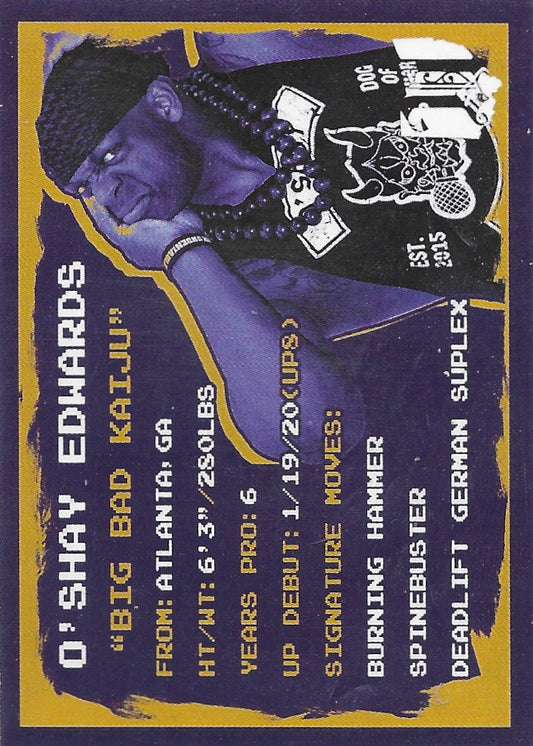 O’shay Edwards trading card PW Catalog