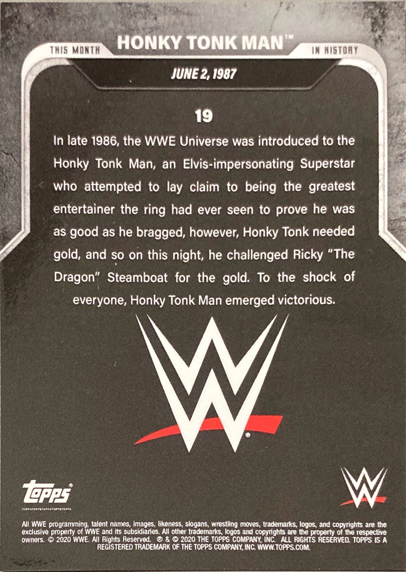 WWE – June 2, 1987 Honky Tonk Man Wins the Intercontinental Championship