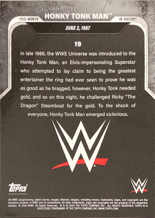 WWE – June 2, 1987 Honky Tonk Man Wins the Intercontinental Championship trading card PW Catalog