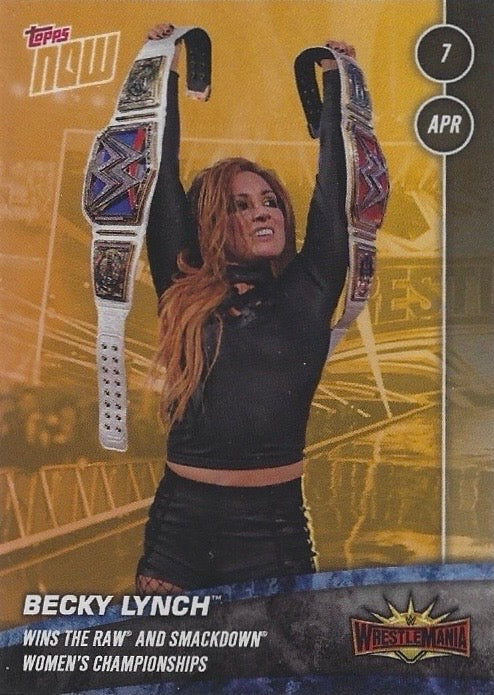 Becky Lynch Wins the RAW and Smackdown Women’s Championships trading card PW Catalog
