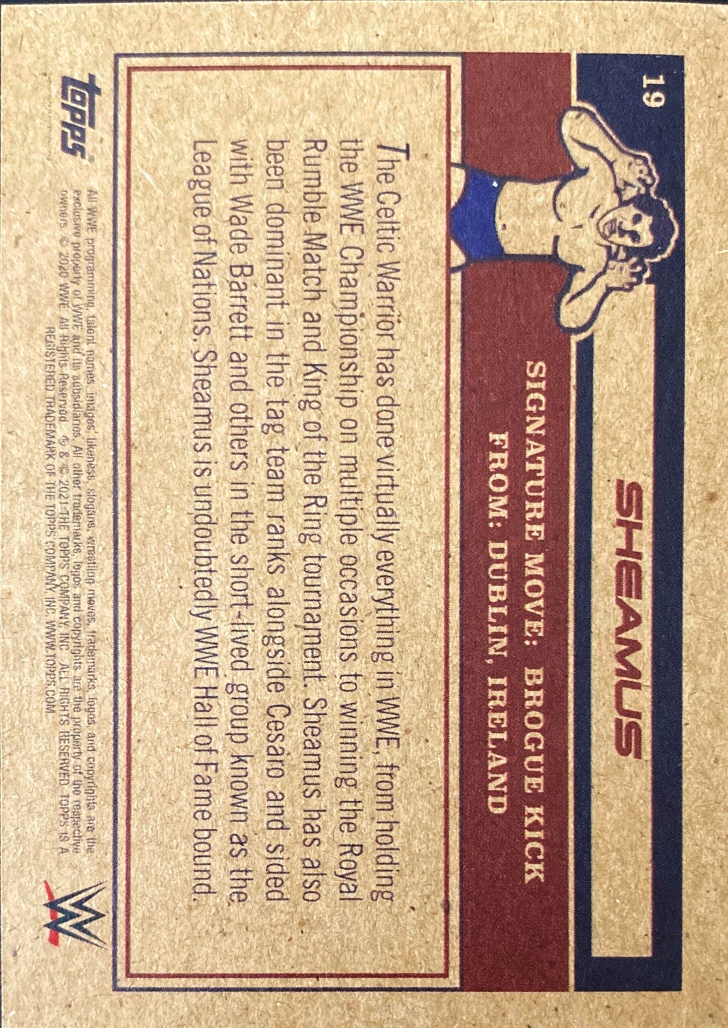 Sheamus trading card PW Catalog