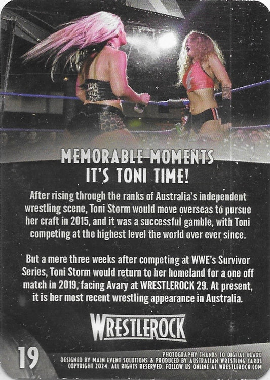 Memorable Moments: IT’S Toni Time! trading card PW Catalog