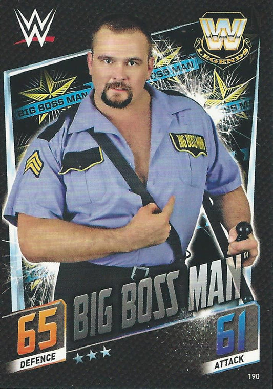 WWE Topps Slam Attax 2015 Then Now Forever Big Boss Man #190