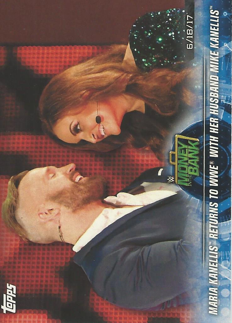 WWE Topps Road to Wrestlemania 2018 Maria and Mike Kanellis #90