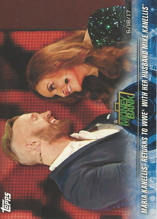 WWE Topps Road to Wrestlemania 2018 Maria and Mike Kanellis #90