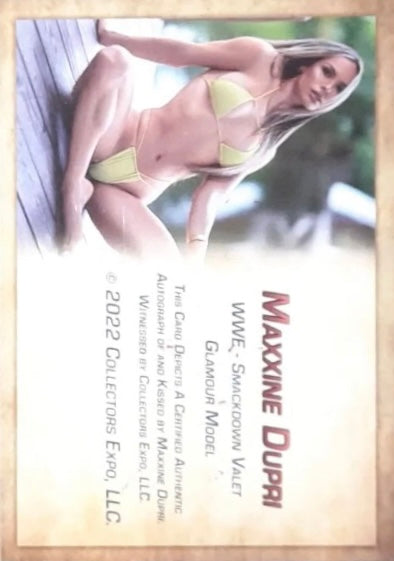 Maxxine Dupri trading card PW Catalog