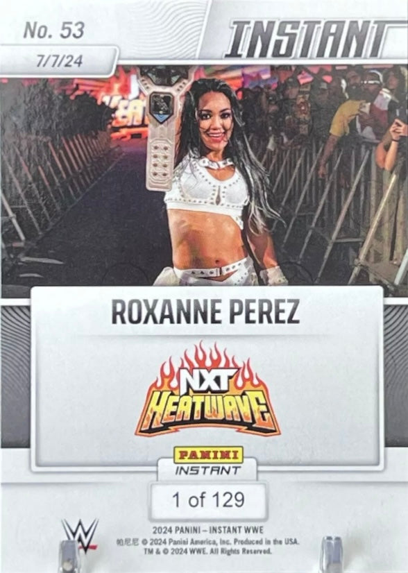 Roxanne Perez – Roxanne Perez Retains the NXT Women’s Championship trading card PW Catalog