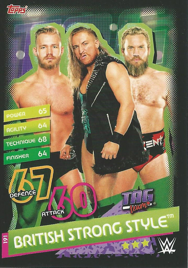 WWE Topps Slam Attax Reloaded 2020 British Strong Style #191