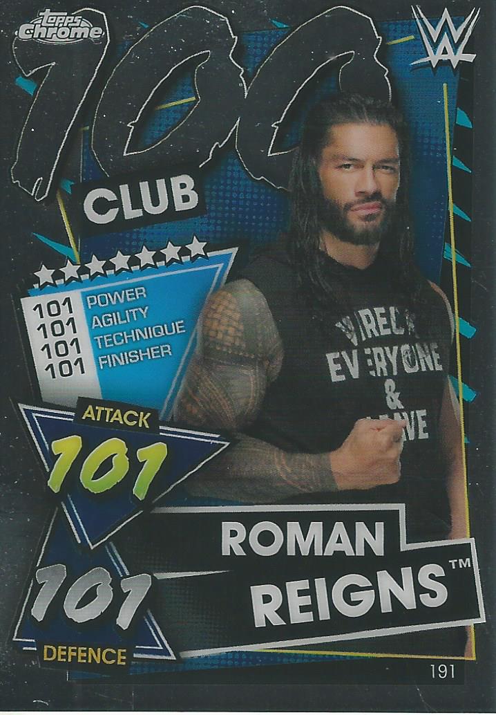 WWE Topps Slam Attax Chrome 2021 Roman Reigns #191