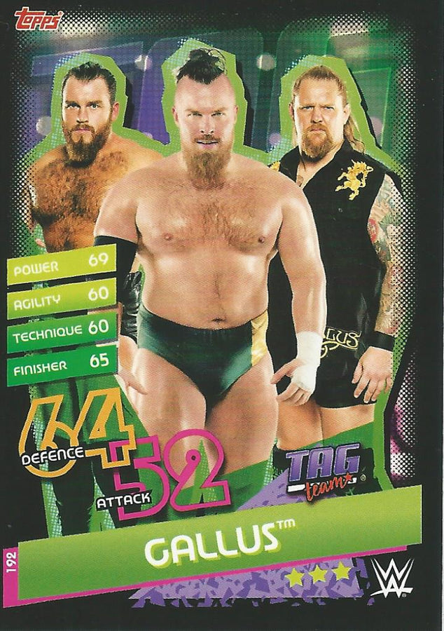 WWE Topps Slam Attax Reloaded 2020 Gallus #192