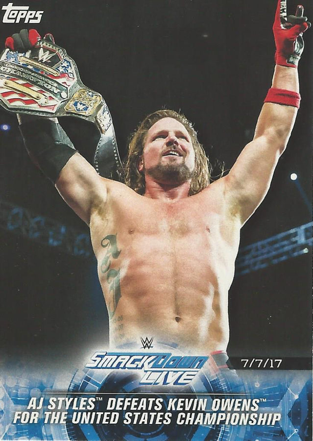 WWE Topps Road to Wrestlemania 2018 AJ Styles #93