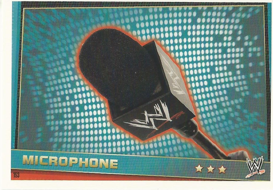 WWE Topps Slam Attax Rebellion 2012 Microphone #193