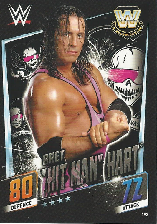 WWE Topps Slam Attax 2015 Then Now Forever Bret Hitman Hart #193