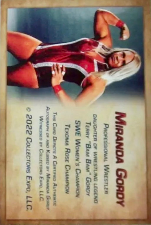 Miranda Gordy trading card PW Catalog