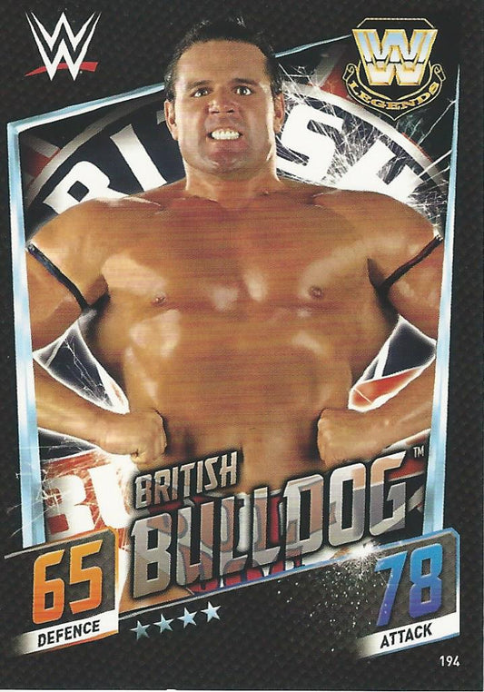 WWE Topps Slam Attax 2015 Then Now Forever British Bulldog #194
