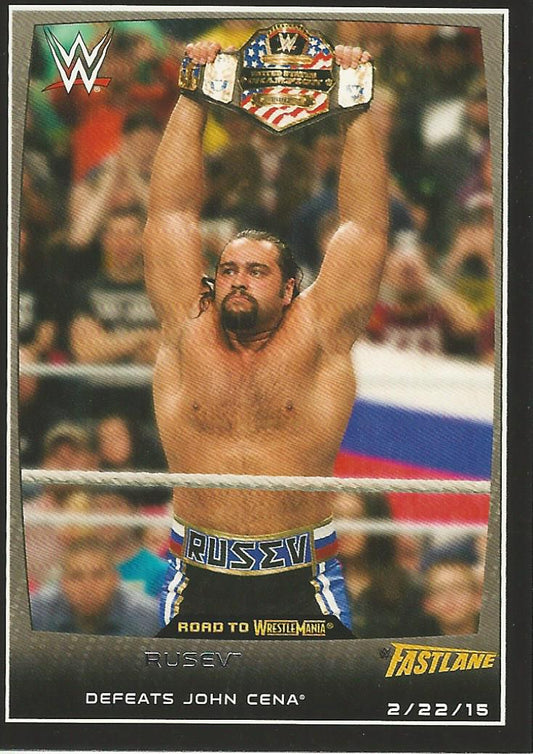 WWE Topps Road to Wrestlemania 2015 Rusev #94