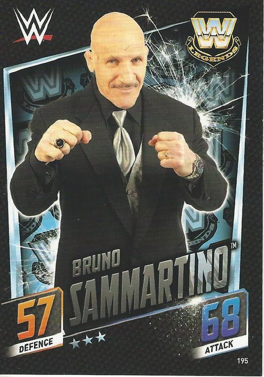 WWE Topps Slam Attax 2015 Then Now Forever Bruno Sammartino #195