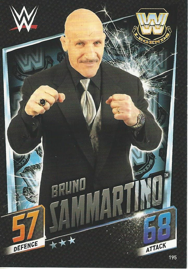 WWE Topps Slam Attax 2015 Then Now Forever Bruno Sammartino #195