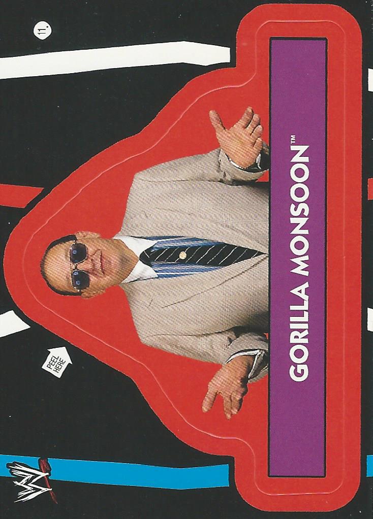 WWE Topps Heritage 2012 Gorilla Monsoon Sticker #11