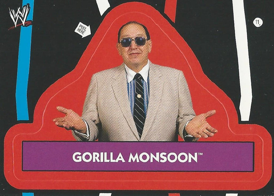 WWE Topps Heritage 2012 Gorilla Monsoon Sticker #11