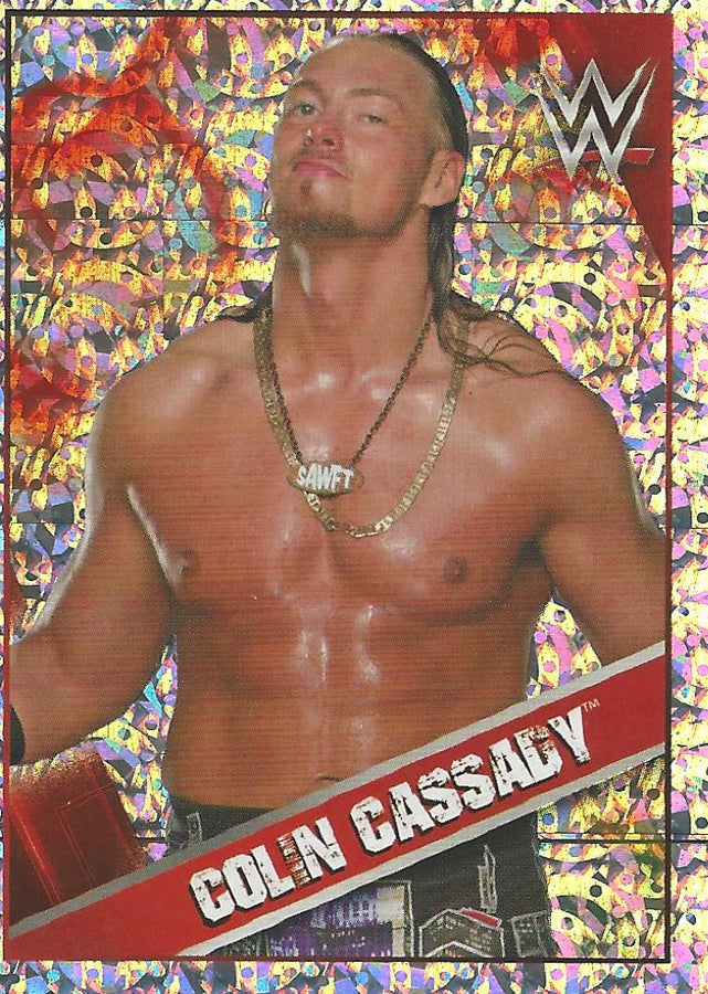 WWE Topps Then Now Forever 2016 Stickers Foil Colin Cassady #195